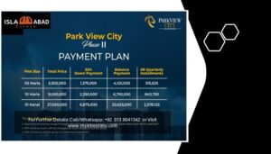 Park View City-II Payment Plan