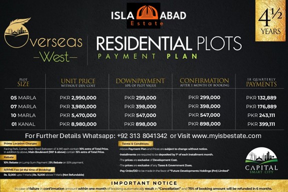 Capital Smart City Overseas West Payment Plan