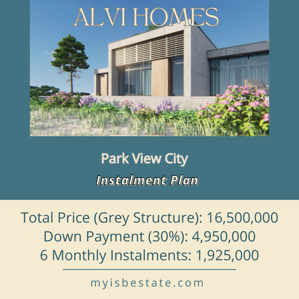 Alvi Homes Payment Plan